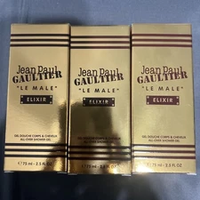 3 Jean Paul Gaultier Le Male Elixir  Body Gel, 75 ml Plus 3 Samples