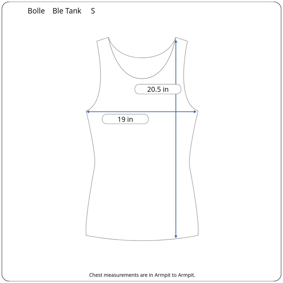 Camiseta sin mangas azul Bolle para mujer S atlética tenis malla absorbente de humedad Foto 2 de 4