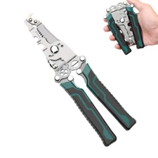 18 in 1 Multifunctional Foldable Wire Stripper Crimper Cable Cutter Pliers US