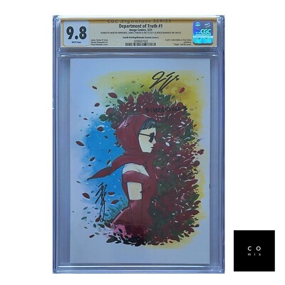 Department of Truth #1 CGC SS 9.8 Peach MoMoKo TRIPLE SIGNED Virgin FOIL