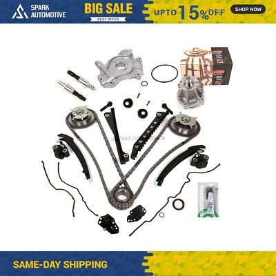 Timing Chain Kit Cam Phaser VCT Selenoid Oil Water Pump Fit 04-10 Ford 5.4
