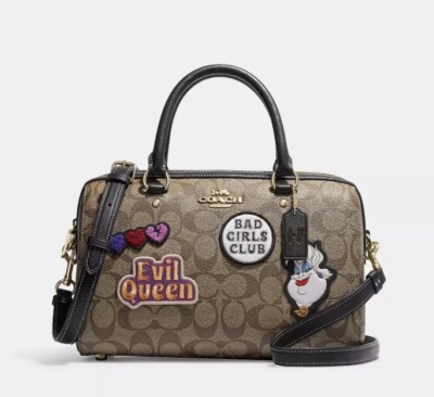 COACH×Disney ハンドバック NWT Disney X Coach Rowan Satchel In Signature Canvas With Patches