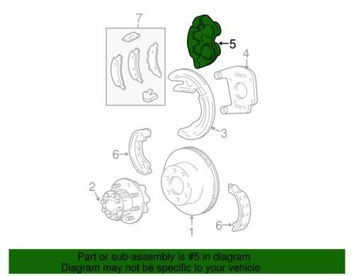 Pinza de freno de disco trasera genuina Ford E-150 Club Wagon 2003-2004 L2MZ-2V553-CRM Foto 2 de 2