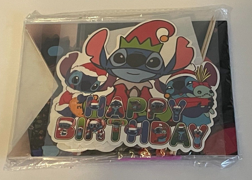 Lilo and Stitch Birthday Party Banner Cupcake Toppers Strings Supplies