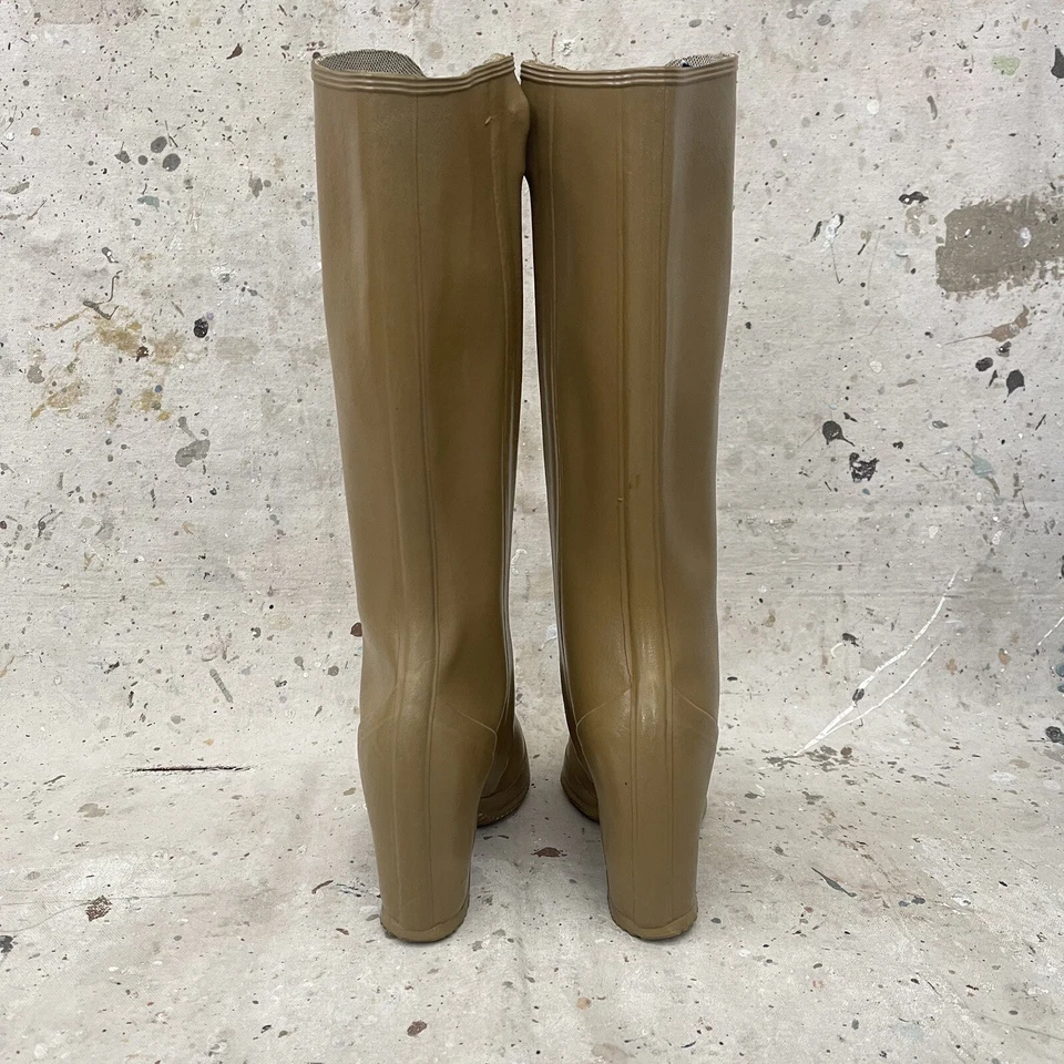 Botas de goma vintage finlandesas tostadas suéter tacón alto Nokia talla 8 Foto 3 de 4