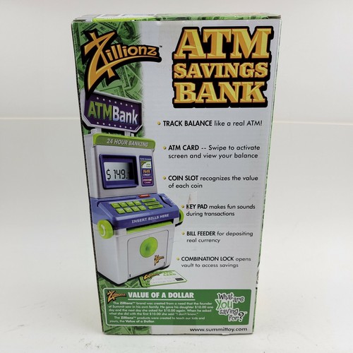 Zillionz Summit Zillions ATM Savings Bank. ATM Bank New. Works with real money - Picture 8 of 10