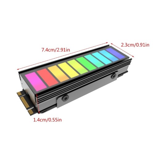 PC Enhancement M.2 NVMe SSD Heatsink ARGB Sync for Better Cooling Efficiency - Afbeelding 8 van 10
