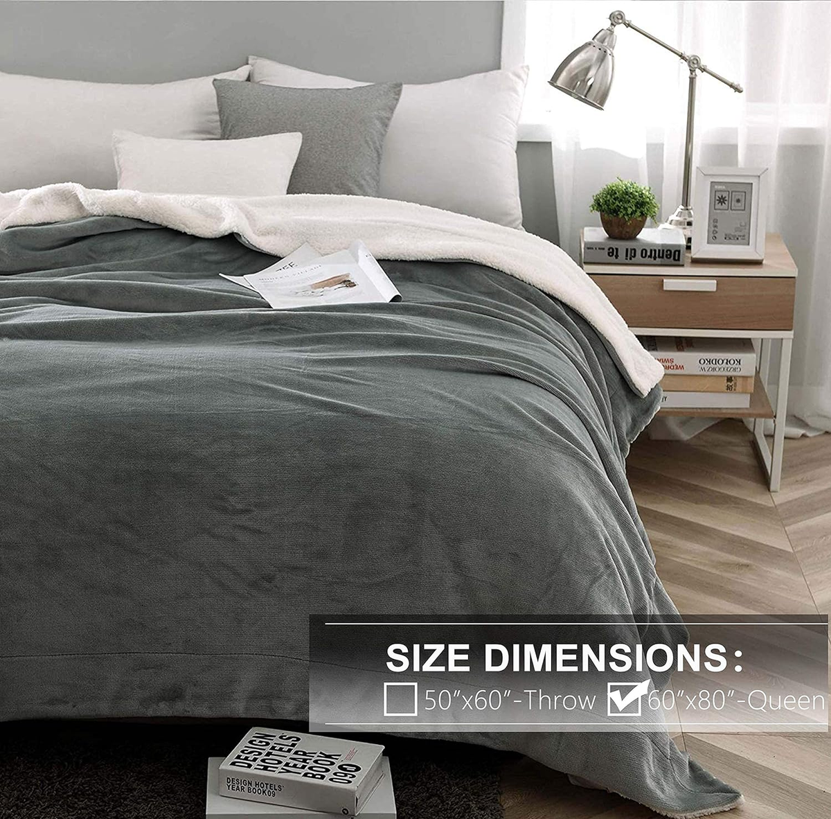 Queen Twin Xl 50x60 Blanket Bed Size NANPIPER Sherpa Blanket