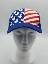 Disney Hat Red White Blue Mickey Mouse SnapBack American Flag Patriotic Adult