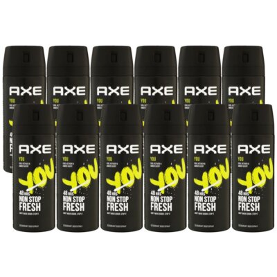 Axe YOU 12 x 150 ml Deospray Deodorant Deo Spray Deodorant Spray Deo Set Herren