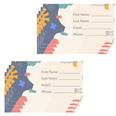 Contact Cards Name ID Card 3.5x2 Inch Client Profile Card for Small Businesse...