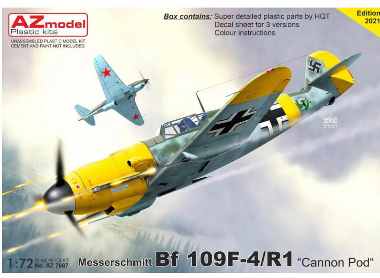 AZ Models 1/72 7687 Messerschmitt Bf 109F-4/R1 Cannon Pod
