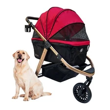 ENZO Pet Stroller Roma Jogging Sports Stroller Holds Up to 50lbs