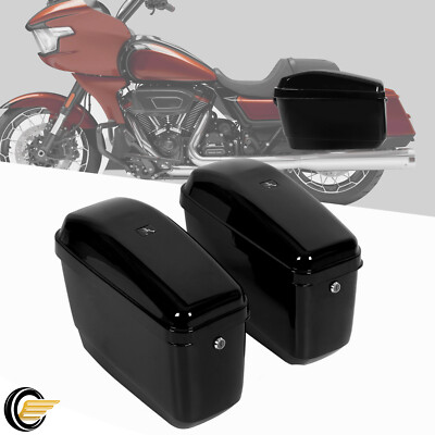 Motorcycle Hard Saddlebags Saddle Bags Luggage Case For Harley