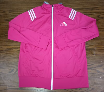 Adidas Long Sleeve Sweatshirt/Jacket Womens XL Pink ClimaLite