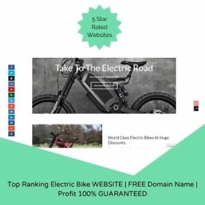 Top Ranking Electric Bike WEBSITE | FREE Domain Name | Profit 100% GUARANTEED
