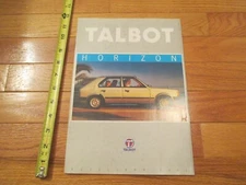 Talbot Horizon Car Auto Automobile Dealer showroom Sales Brochure