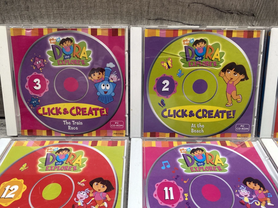 10 Dora the Explorer Click & Create PC-CDs Interactive Learning Education Mix - Image 4 of 4