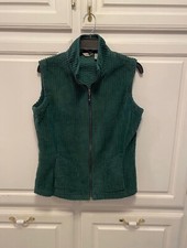Woolrich Kinsdale Vest Wide Wale Zip Up Deep Forest Green Vest Women  s Size S