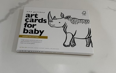 Wee Gallery Art Cards for Baby SAFARI COLLECTION High Contrast Flashcards NEW