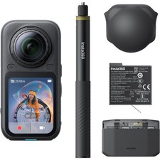 Insta360 X6 8K 360 Action Camera Essential Bundle, Midnight Black