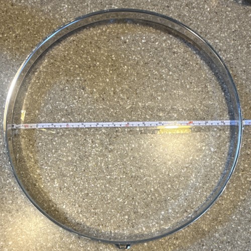 15-Inch, 4-Lug Chrome Drum Hoop Rim for Snare Drum Percussion Replacement Part