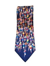 Alynn Marathon Runner Silk Running Theme Necktie Runners Colorful Made In USA