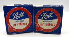 Lot of 2 Vintage Ball Wide Mouth Jar Rubbers Vintage Rubber Split Tab Gaskets