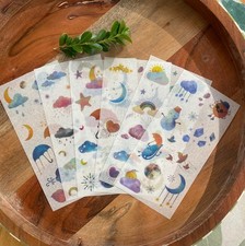 Weather Forcast Washi Scrapbooking Stickers 6 Sheets Journal Craft Card Decorate