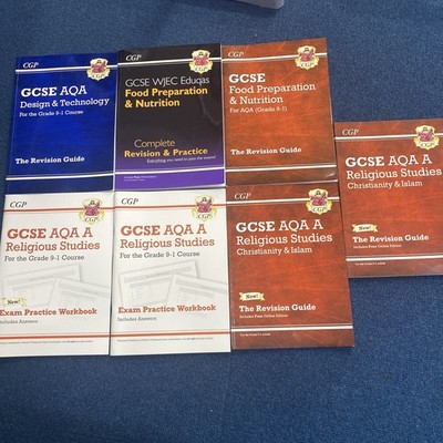 GCSE Revision Books Bundle X 7 Religious Studies Food Design & Technology (W)