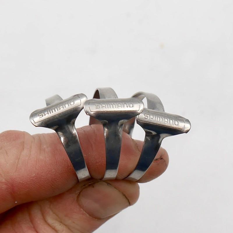 Shimano Steel Top Tube Brake Cable Clips, Cable Guides, Set Of 3, Vintage