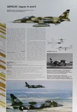 SEPECAT Jaguar Jet Picture Aircraft Vtg Info Sheet Wall Art Decor Display 