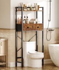 Over The Toilet Storage Rack with 2 Drawers, 3-Tier Bathroom Organizer Shelf