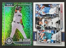 2026 Topps 75 Green Leaf Foil Cal Raleigh & AL Leaders RBI 2 Card Lot