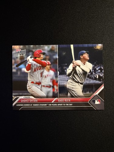 2023 Topps Now 143 Babe Ruth / Shohei Ohtani