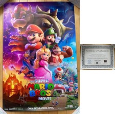 THE SUPER MARIO BROS MOVIE POSTER SIGNED 2023 27X40 CHRIS PRATT JACK BLACK &MORE
