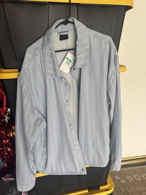 Jordan x A Ma Maniere Blue Jean Stripe Denim Jacket - MENS XL  - OVERSIZED