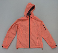 New Balance Women's Windbreaker Jacket Size M Peach Pink Running Athletic FLAWS