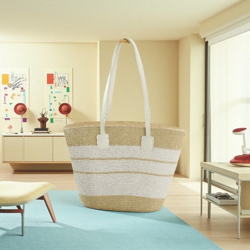Square Tote Bag Straw Vacation Beach Bag Summer Woven Shoulder Bag - Picture 13 of 19