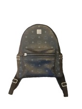 MCM Stark Small Black Leather Backpack Excell...