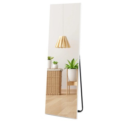 Hoikwo Ganzkörperspiegel 59 x 16 Zoll, Standspiegel 150 x 41 cm mit weiß