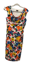 Womens Phase Eight UK Size14 Floral Sleeveless Scoop Neck Jersey Shift Dress