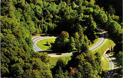 ColorKing Postcard Loop-Over U.S. 441 Great Smoky Mountains National Park 1962