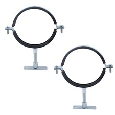 2 Sets 4-1/4 Inch B Vent Adjustable Pipe Bracket, Heavy Duty Galvanized Iron