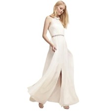 BHLDN Hitherto Camila Silk Maxi Dress 4 Ivory Sheer Bridal Gown