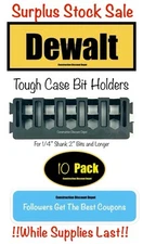 SURPLUS STOCK SALE 10 DEWALT Tough Case Insert Bit Holder Racks Bit holder 2"