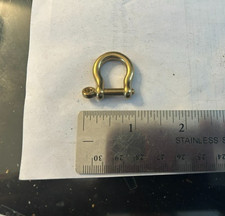 Solid Brass Keychain Bow Clevis Pin Shackle Solid Brass Keychain Bow Clevis Pin Shackle