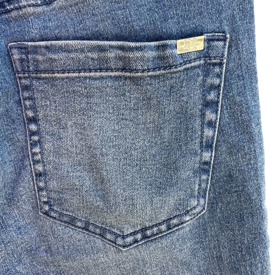 Bermudas cortas largas DG2 Diane Gilman para mujer azul elástico Old Money 2 Foto 4 de 4