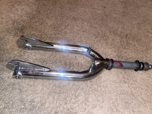 2000s GT Cr-Mo Freestyle BMX Fork 1 1/8" Chrome 20" U-Brake Midschool - Picture 3 of 9