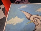 Vintage White Unicorn Blue Velvet Painting  — photo 3